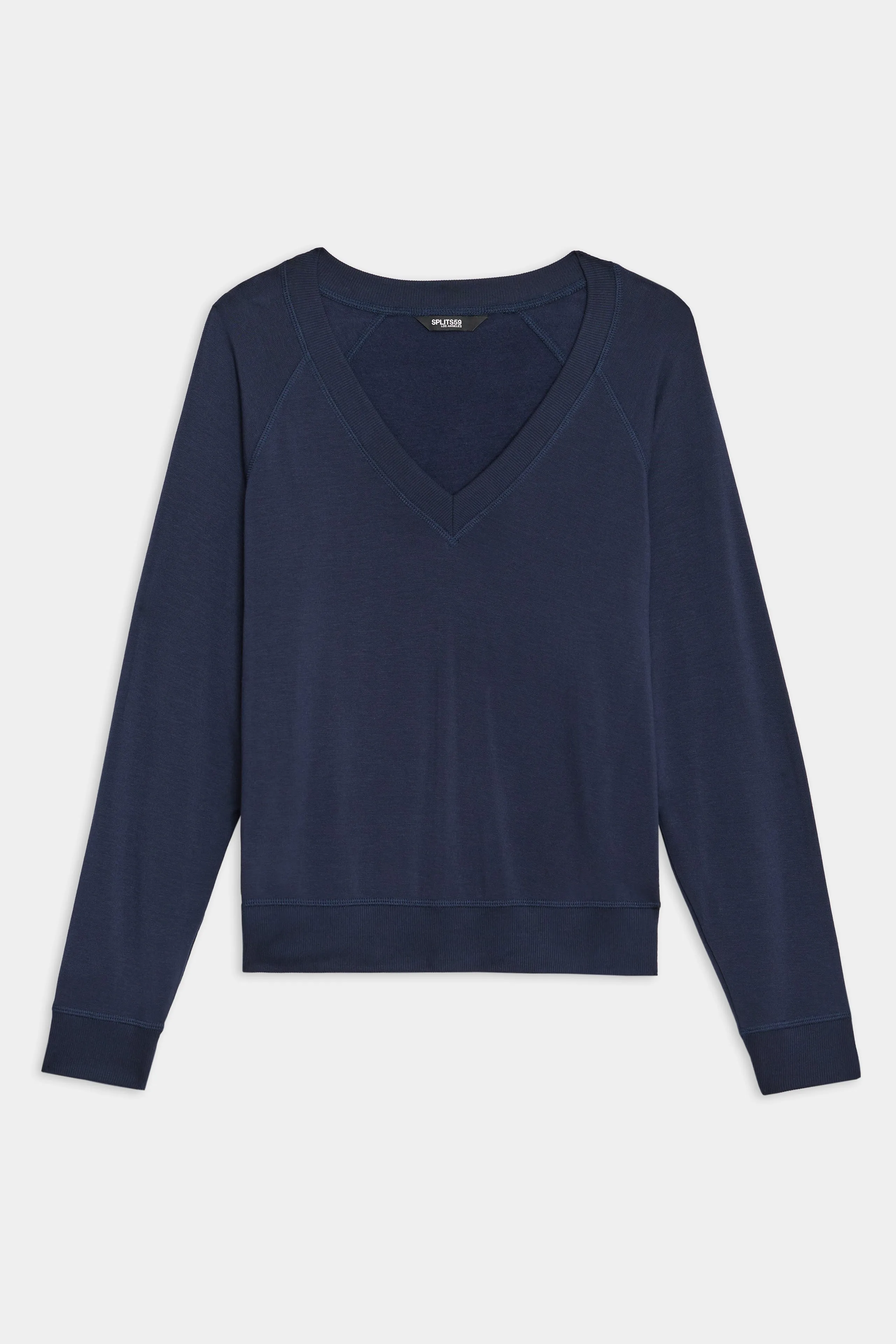 Bennie Fleece V-Neck Sweatshirt - Indigo