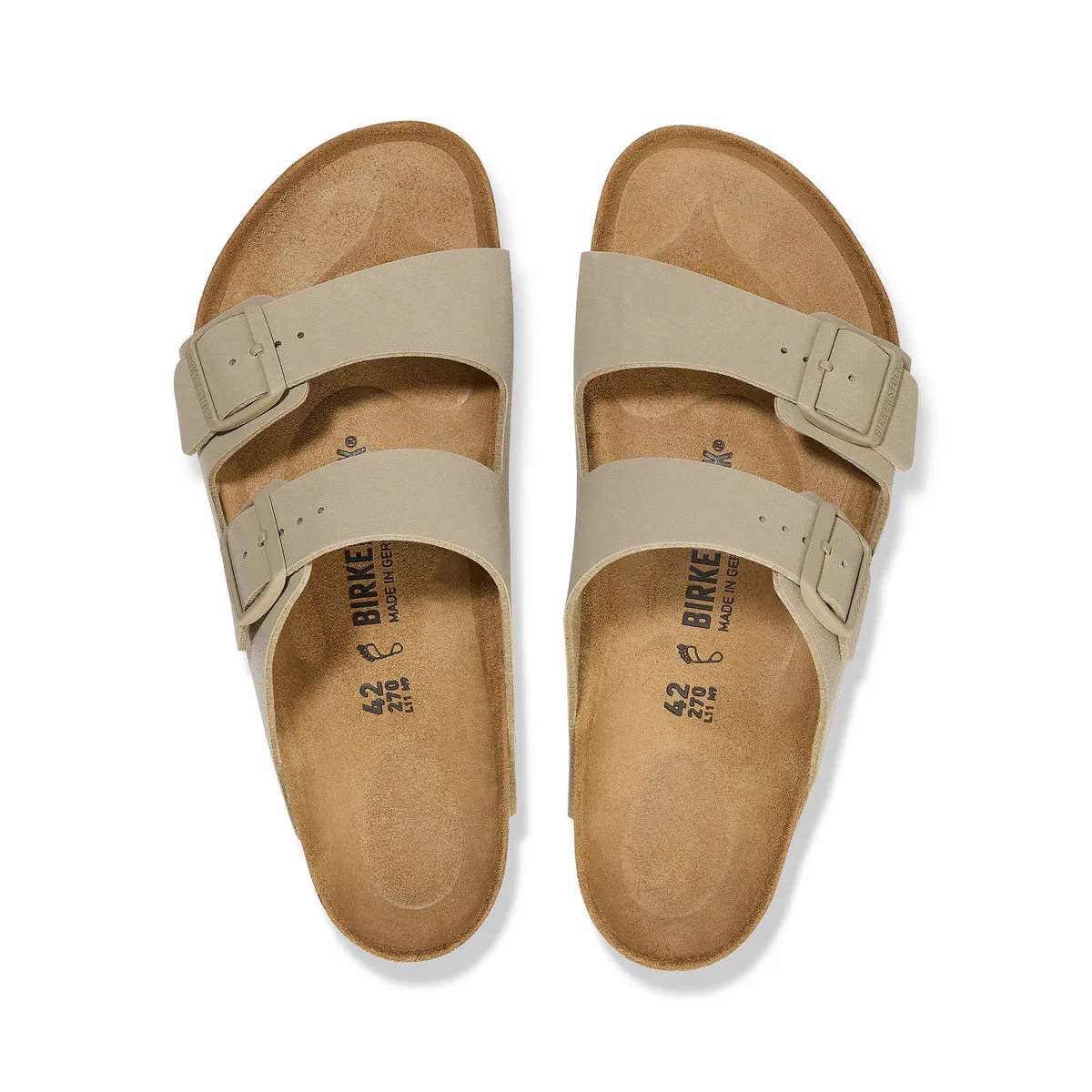 Birkenstock Arizona Faded Khaki Birko-Flor - Narrow