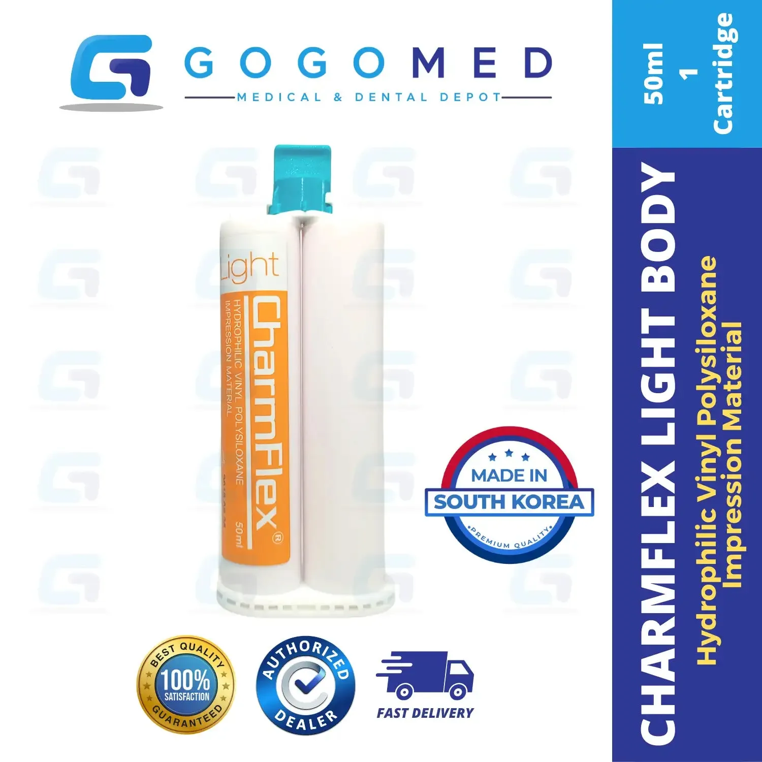 CharmFlex Light Body - Dental Impression Material - 50ml per Cartridge