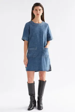 Elk Rittra Denim Dress - Chambray Blue