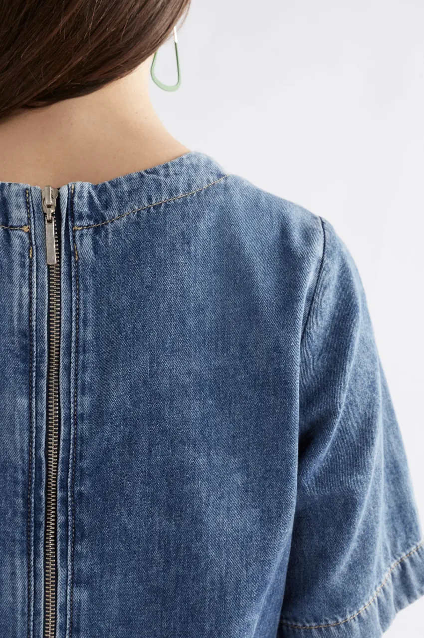 Elk Rittra Denim Dress - Chambray Blue