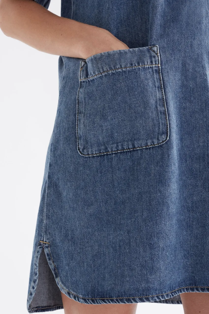 Elk Rittra Denim Dress - Chambray Blue