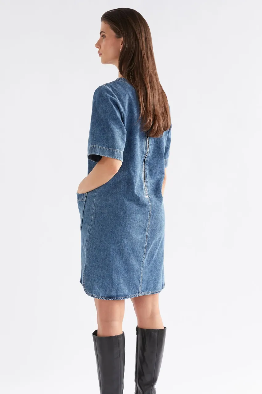 Elk Rittra Denim Dress - Chambray Blue