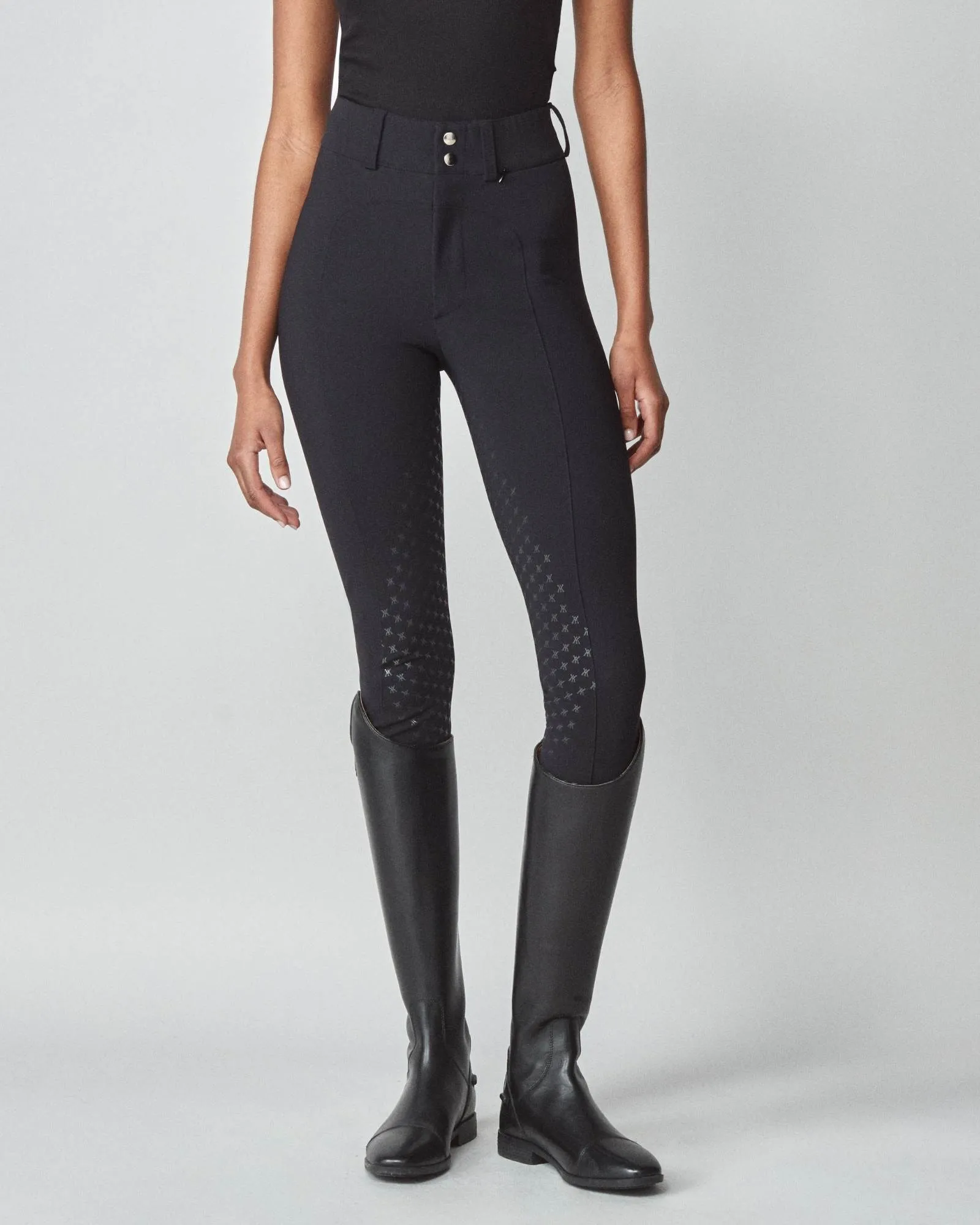 High-Rise Compression Breeches Black