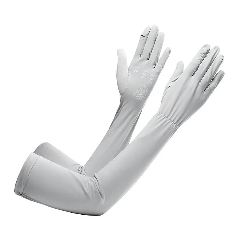 Ice Silk UV Protection Long Sleeve Golf Gloves