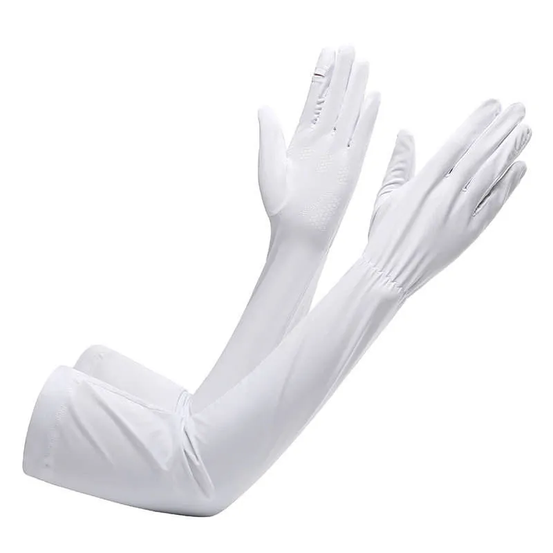 Ice Silk UV Protection Long Sleeve Golf Gloves