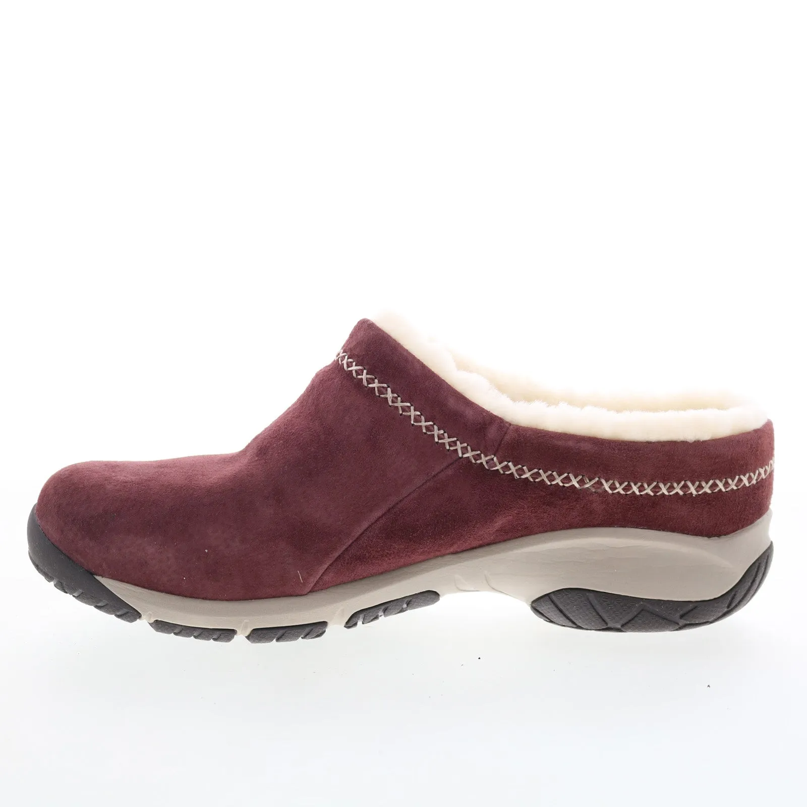 Merrell Encore Ice 4 J003208W Womens Burgundy Wide Suede Clog Flats Shoes