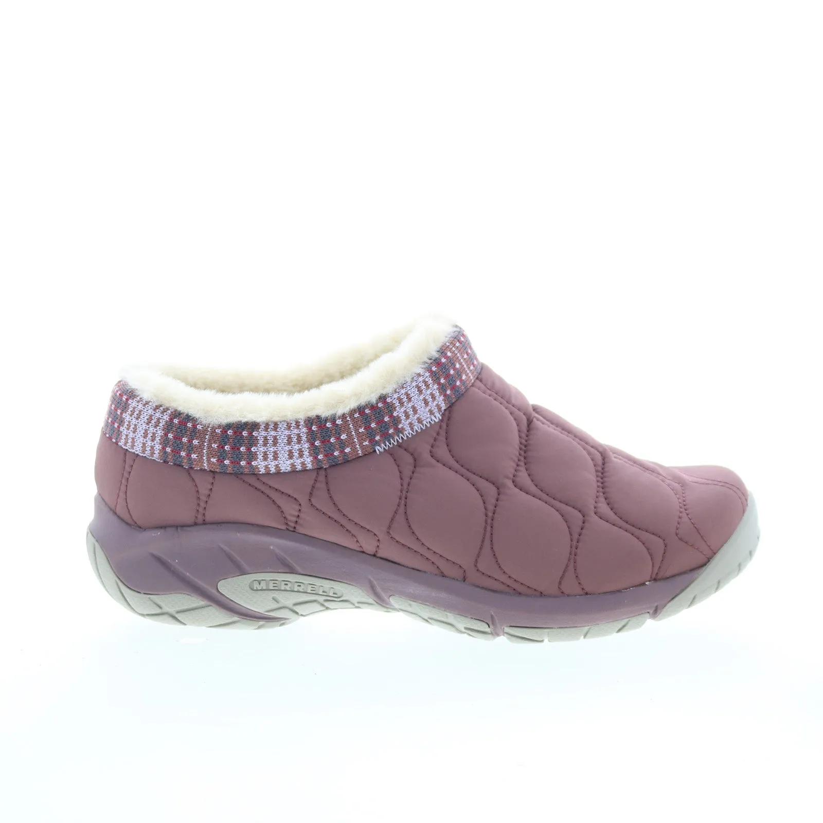 Merrell Encore Ice 4 Puff J004866 Womens Pink Canvas Clog Flats Shoes