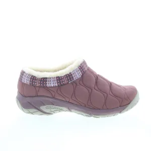Merrell Encore Ice 4 Puff J004866 Womens Pink Canvas Clog Flats Shoes