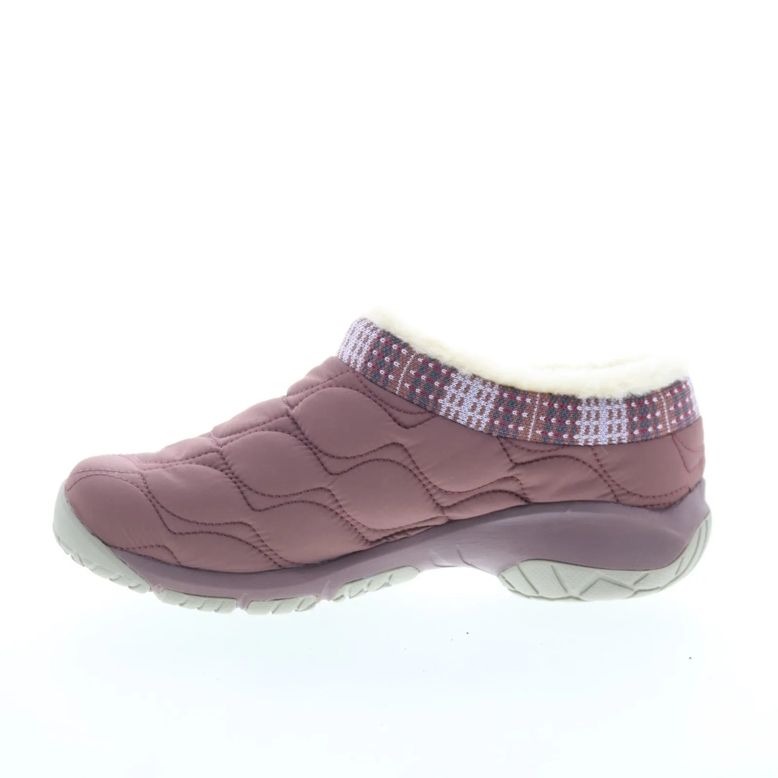 Merrell Encore Ice 4 Puff J004866 Womens Pink Canvas Clog Flats Shoes
