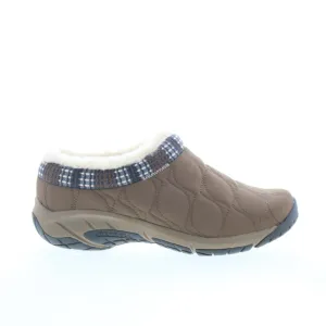 Merrell Encore Ice 4 Puff J004868 Womens Brown Canvas Clog Flats Shoes