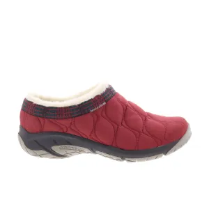 Merrell Encore Ice 4 Puff J005208 Womens Red Canvas Clog Flats Shoes