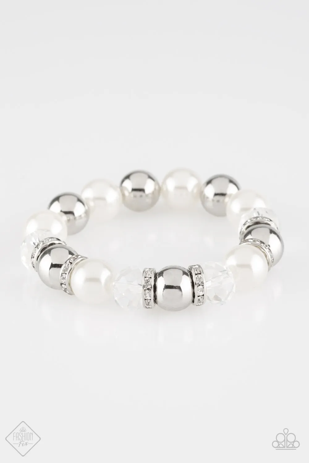 Paparazzi - Camera Chic - White Bracelet