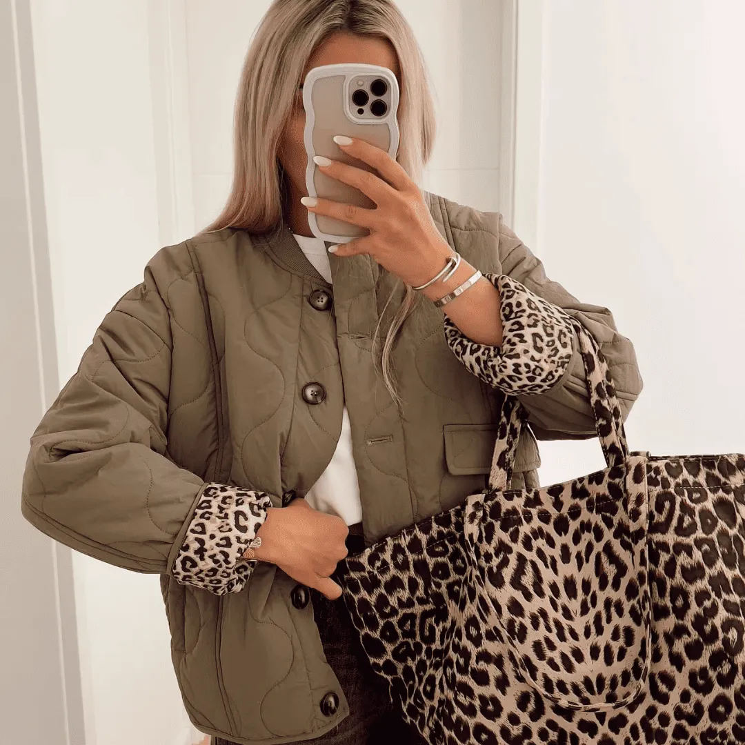 Quilted Leopard Jacket