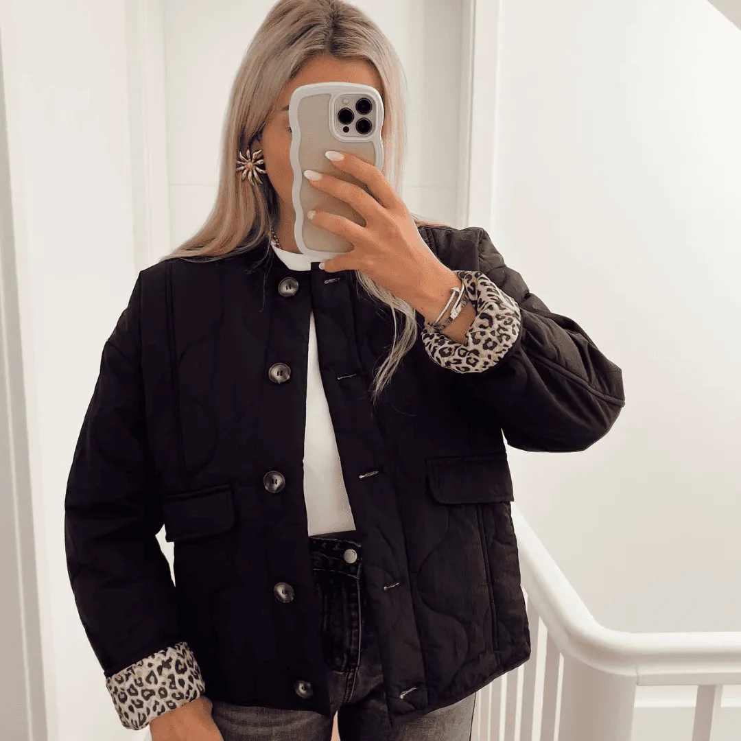 Quilted Leopard Jacket