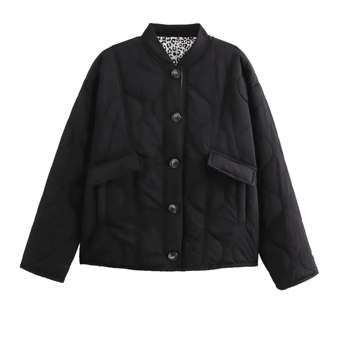 Quilted Leopard Jacket