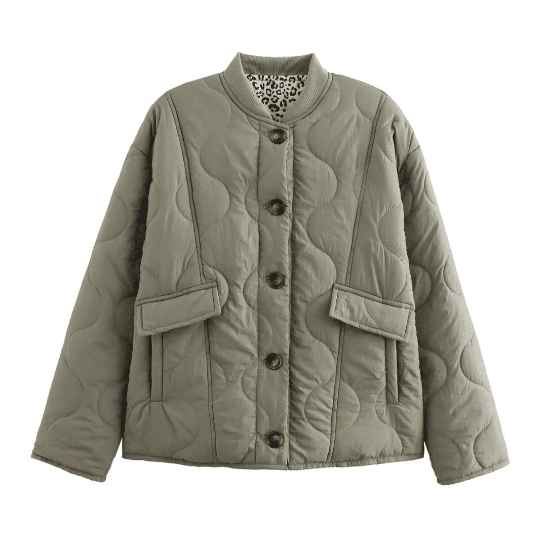Quilted Leopard Jacket