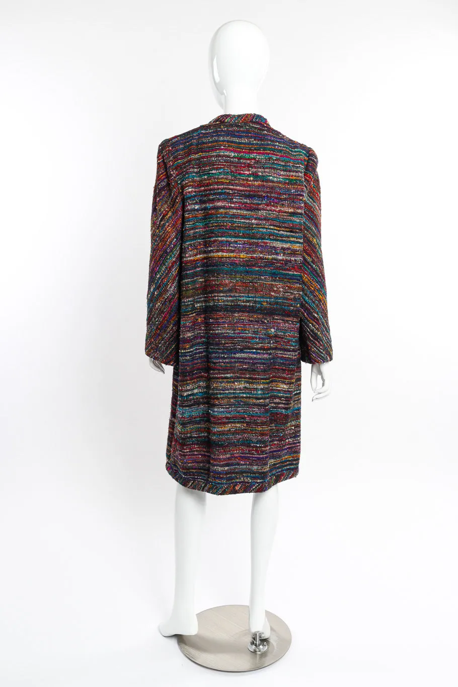 Woven Stripe Duster Coat